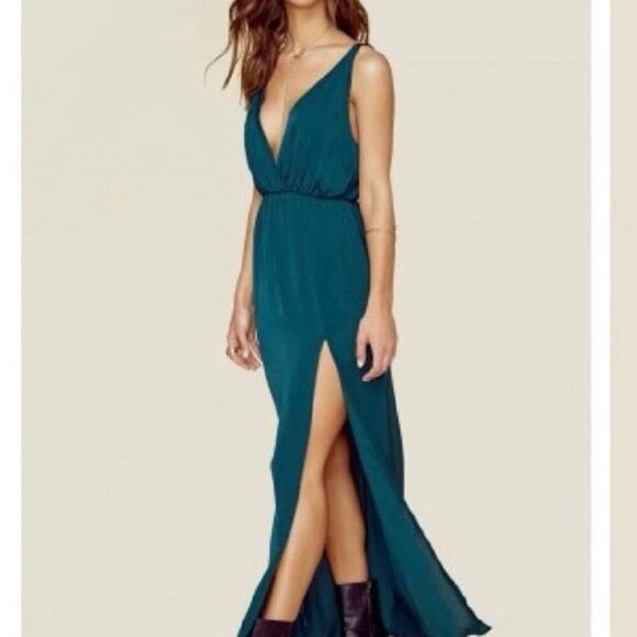 BLUE LIFE Green High Tide Side Leg-Slit Maxi Dress - Picture 2 of 9